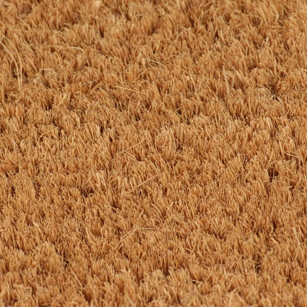 Door Mat Natural Half Round 50x80 cm Tufted Coir