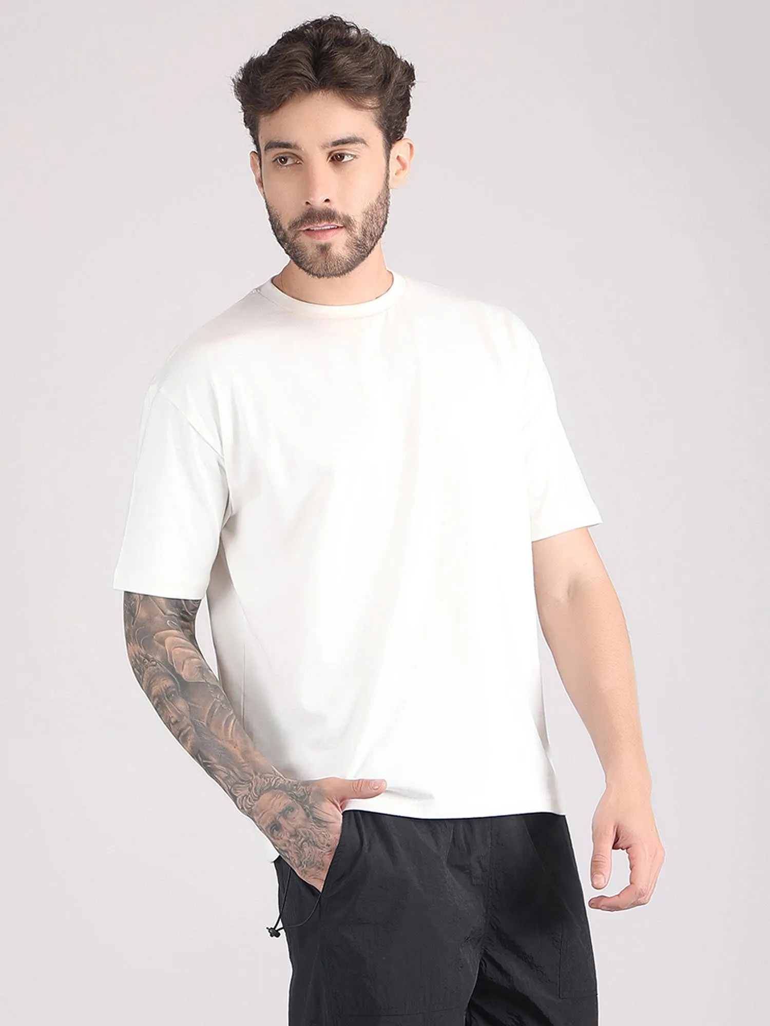 drop shoulder oversized t shirt