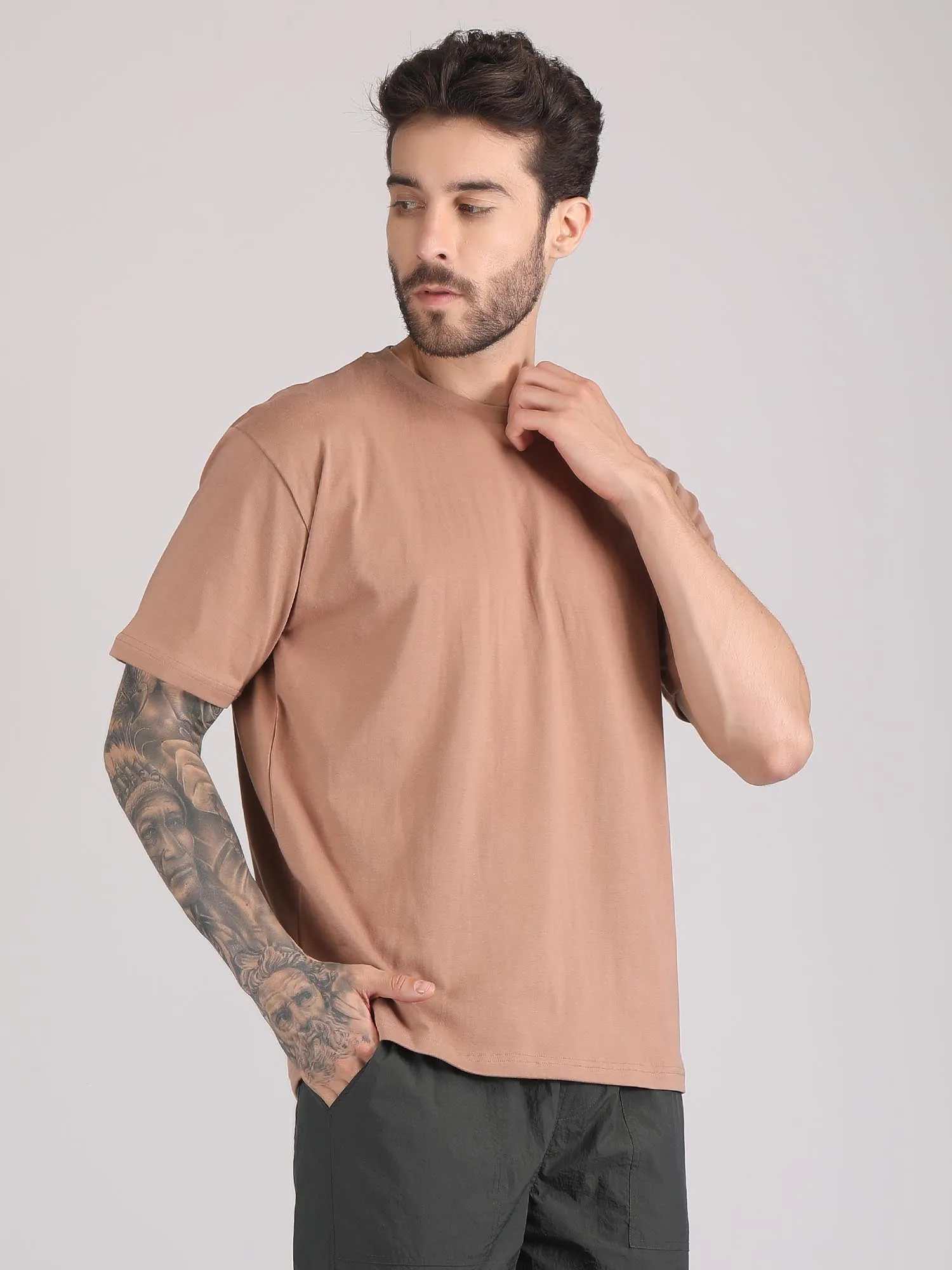 drop shoulder oversized t shirt