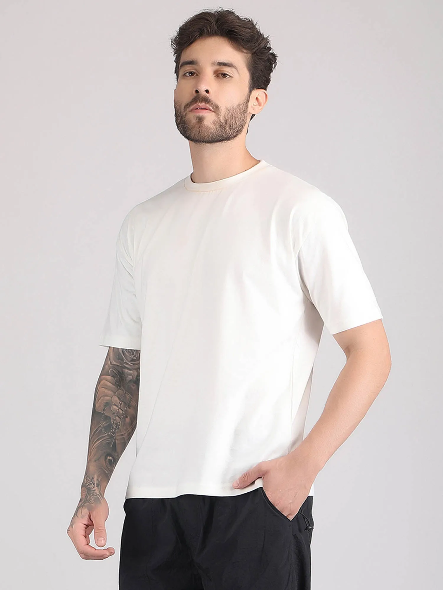 drop shoulder oversized t shirt