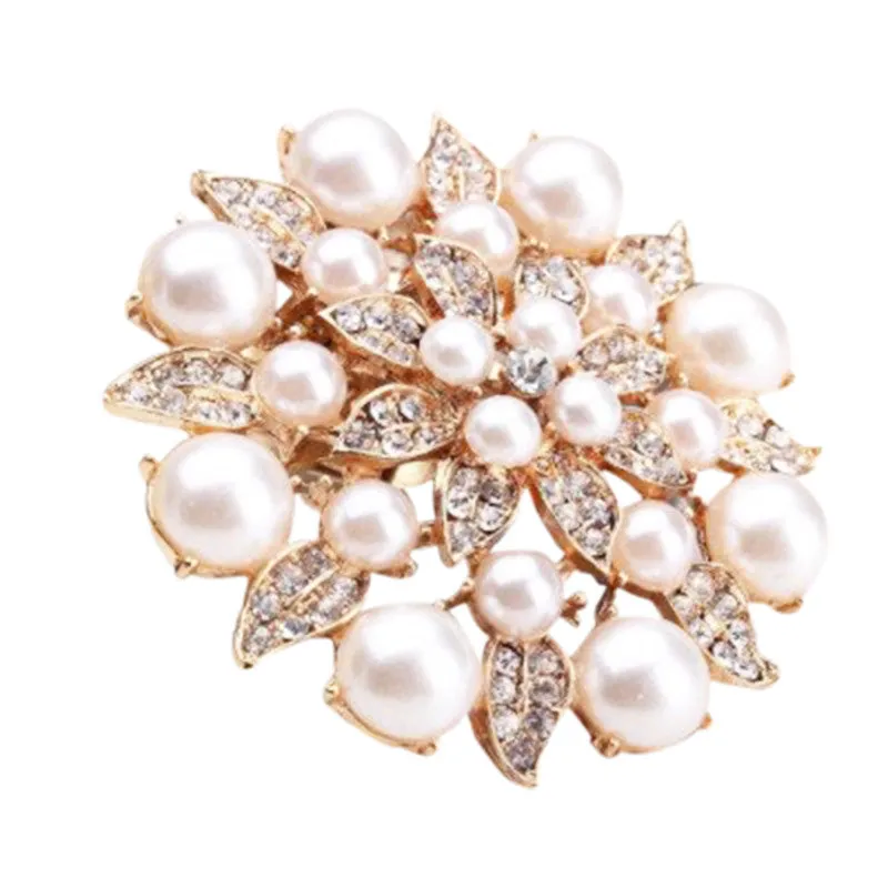 Elegant Pearl  Rhinestone Shoe Clip