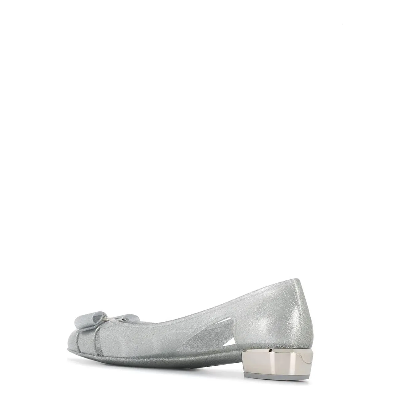 Ferragamo With Heel Silver