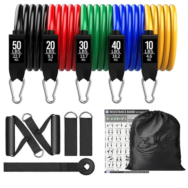 Fitness Exercises Resistance Bands Set