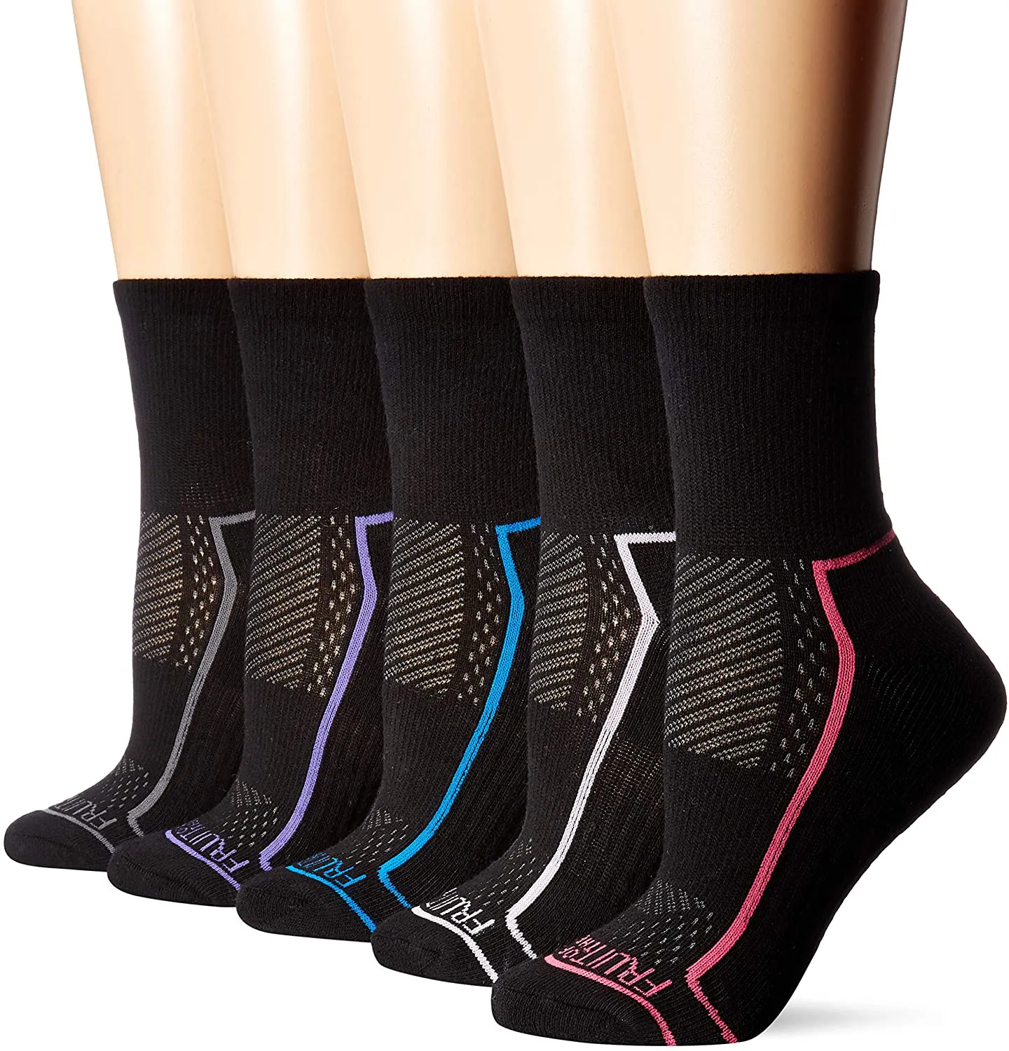 Fruit of the Loom womens Active 6 Pair Pack Socks