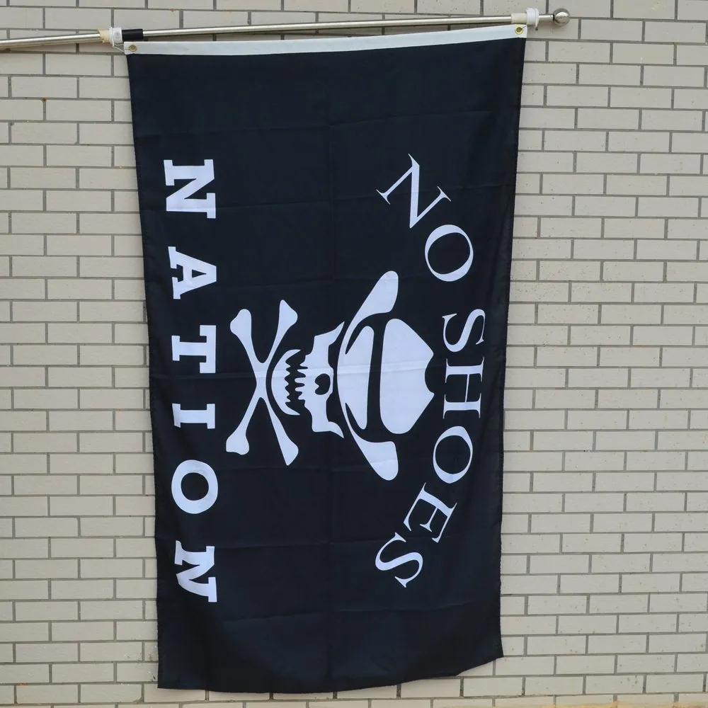 Fyon No Shoes Nation Flag Banner Black