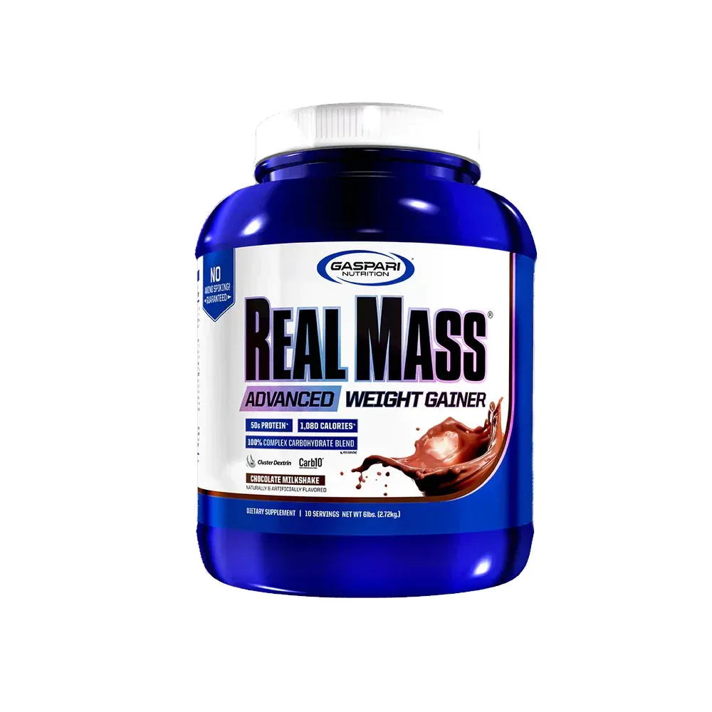 Gaspari Nutrition Real Mass Weight Gainer Chocolate Shake 6lbs