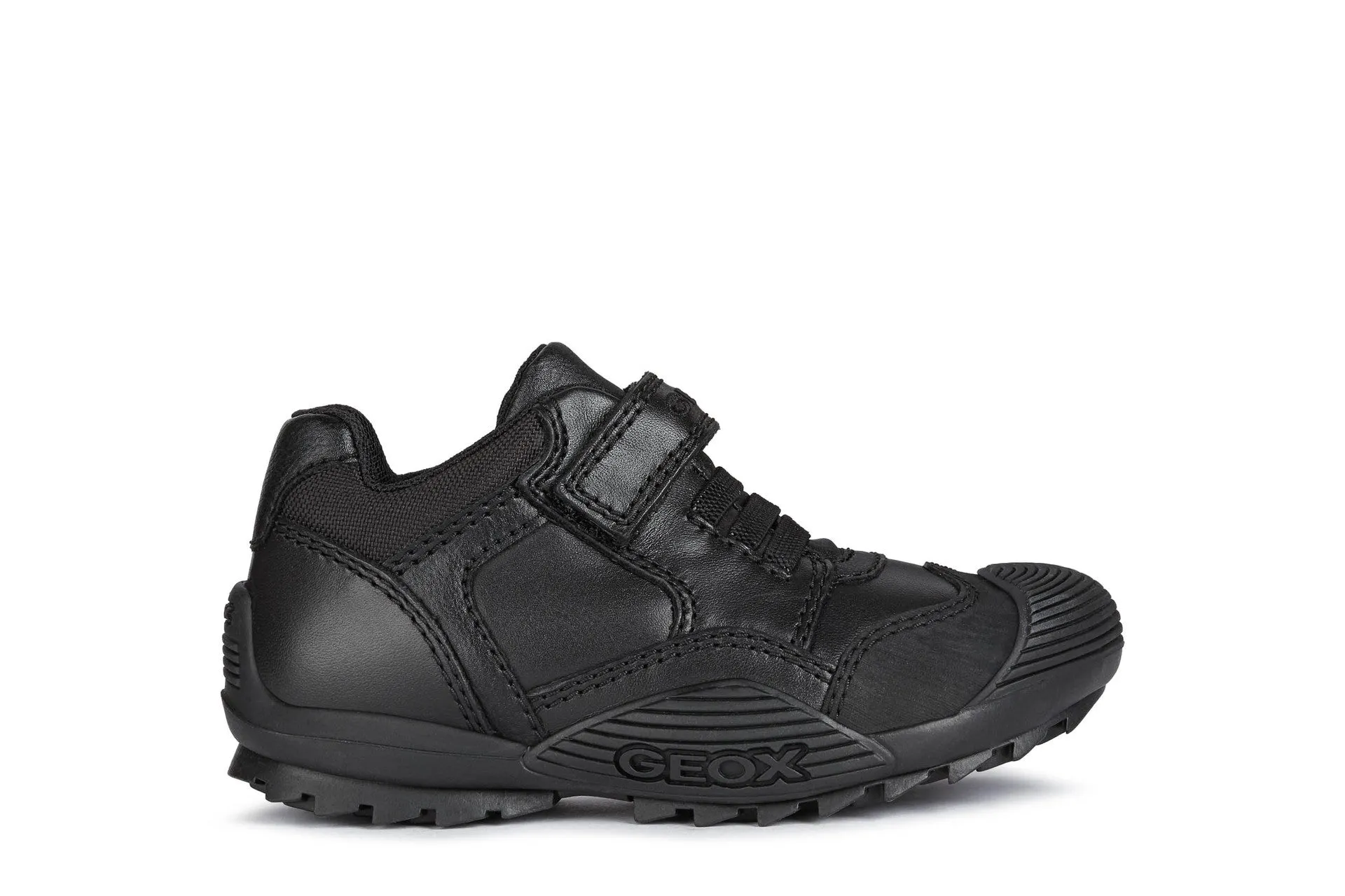 Geox Savage B Boys Black School Shoe