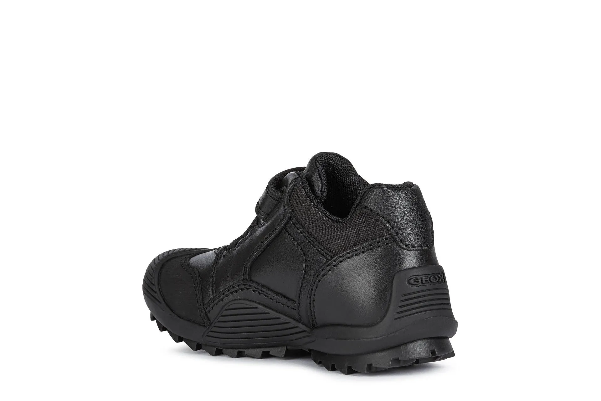 Geox Savage B Boys Black School Shoe