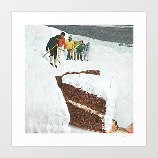 'Glacier Calving Cake' Art Print by Vertigo Artography