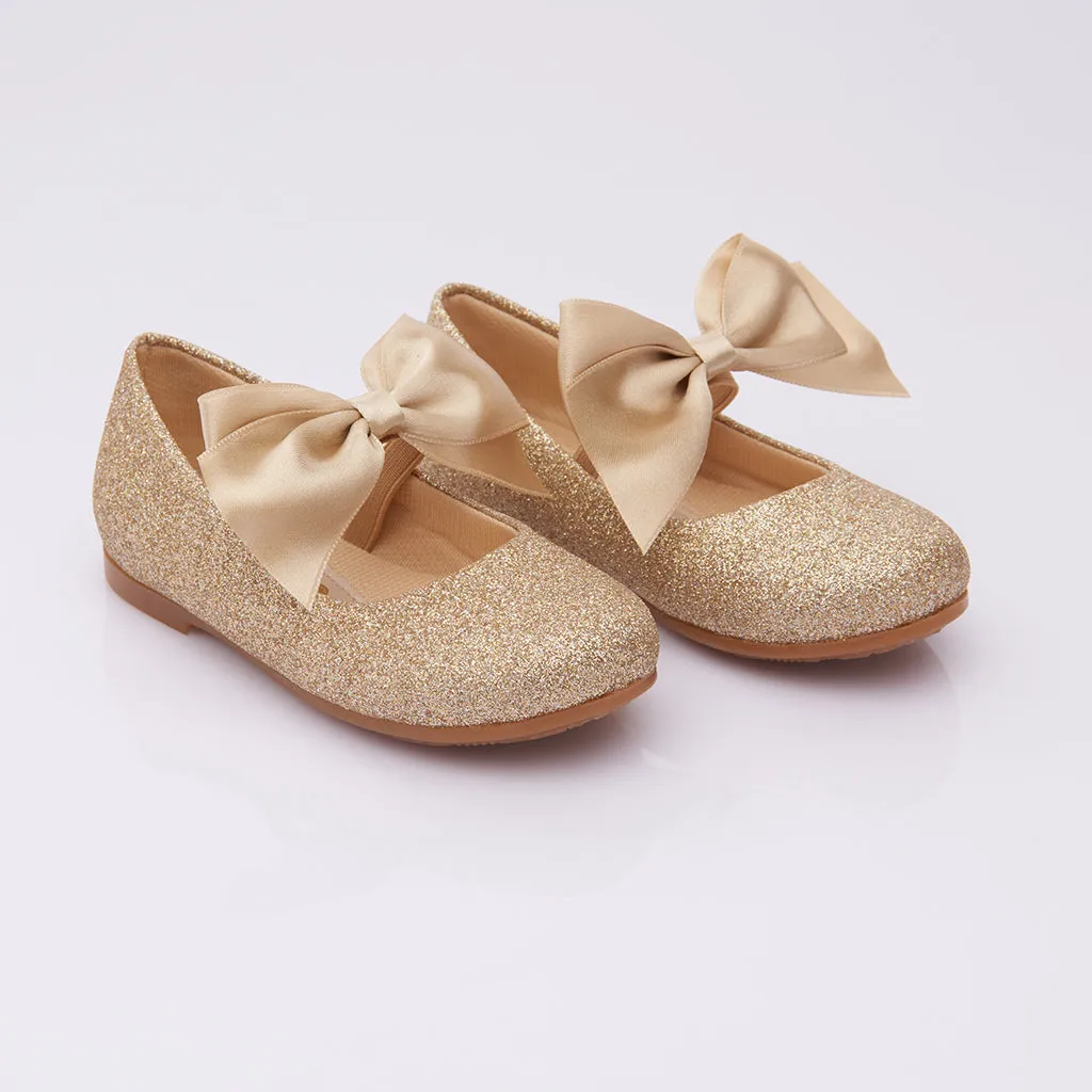 Gold Baby Bow Flats