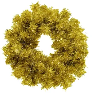 Gold Tinsel Christmas Wreaths