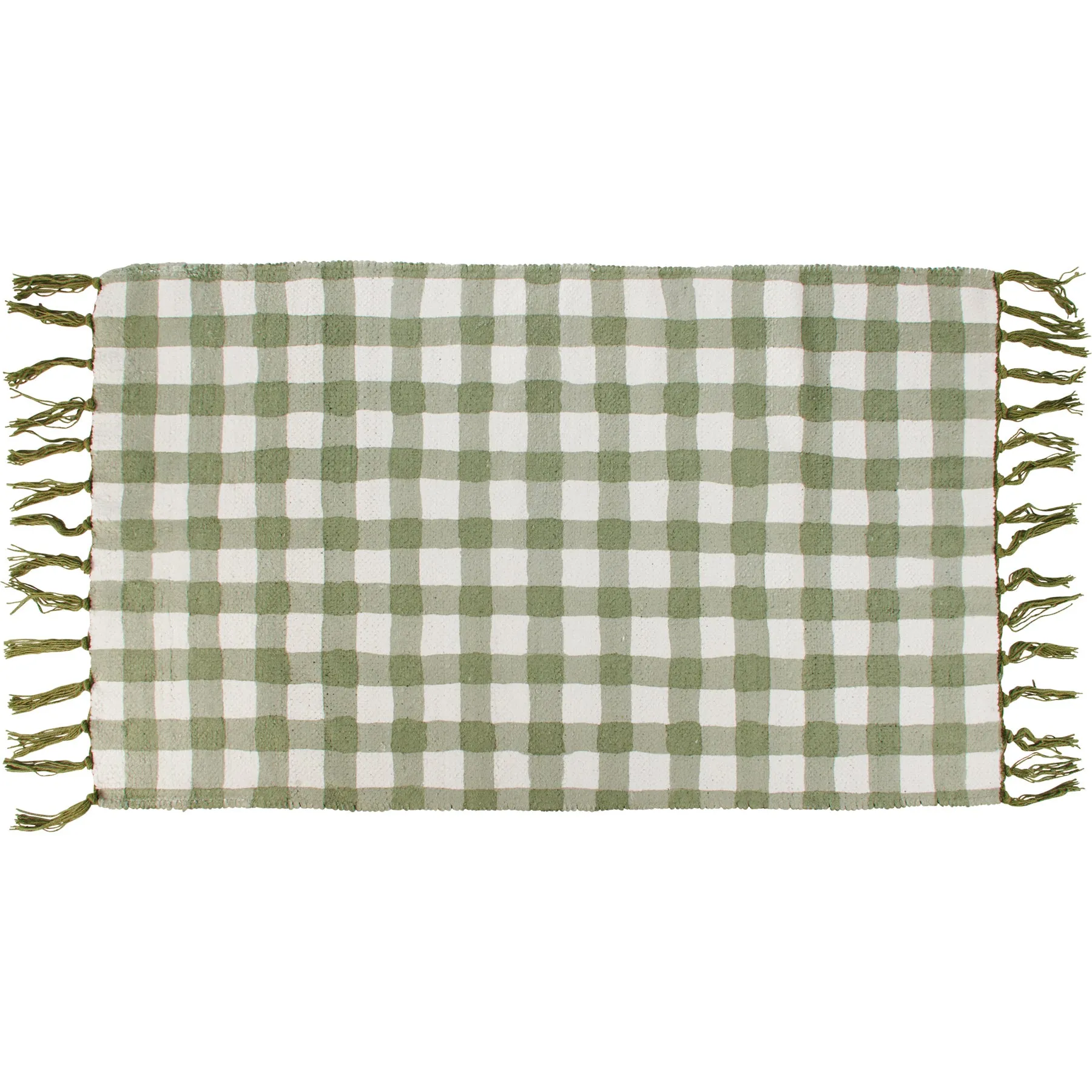 Green Gingham Rug