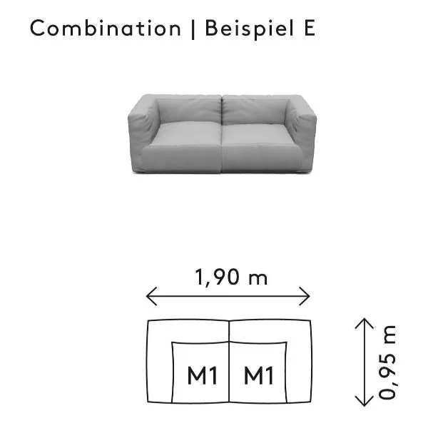 GROW Outdoor Patio Sectional Loveseat