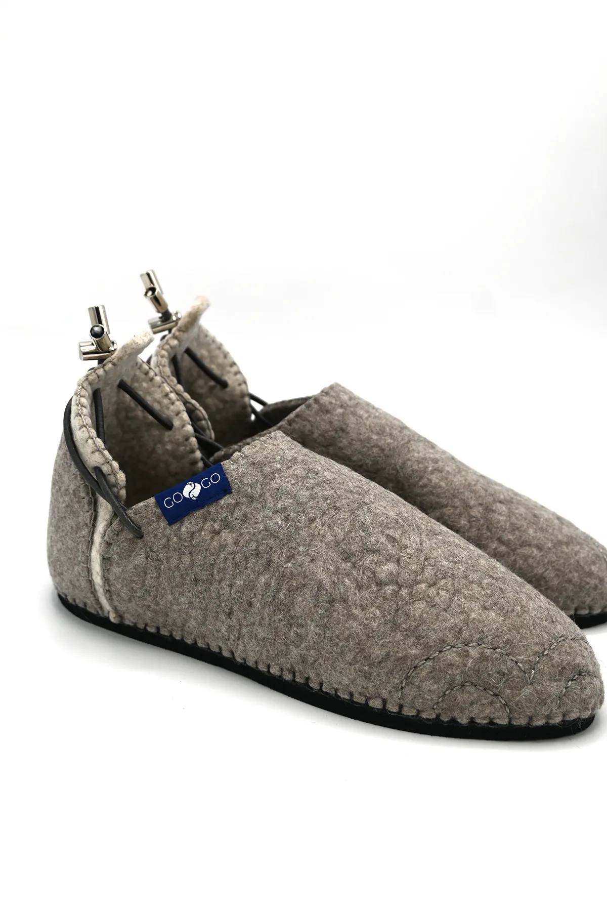 Handmade Wool Shoes Grey