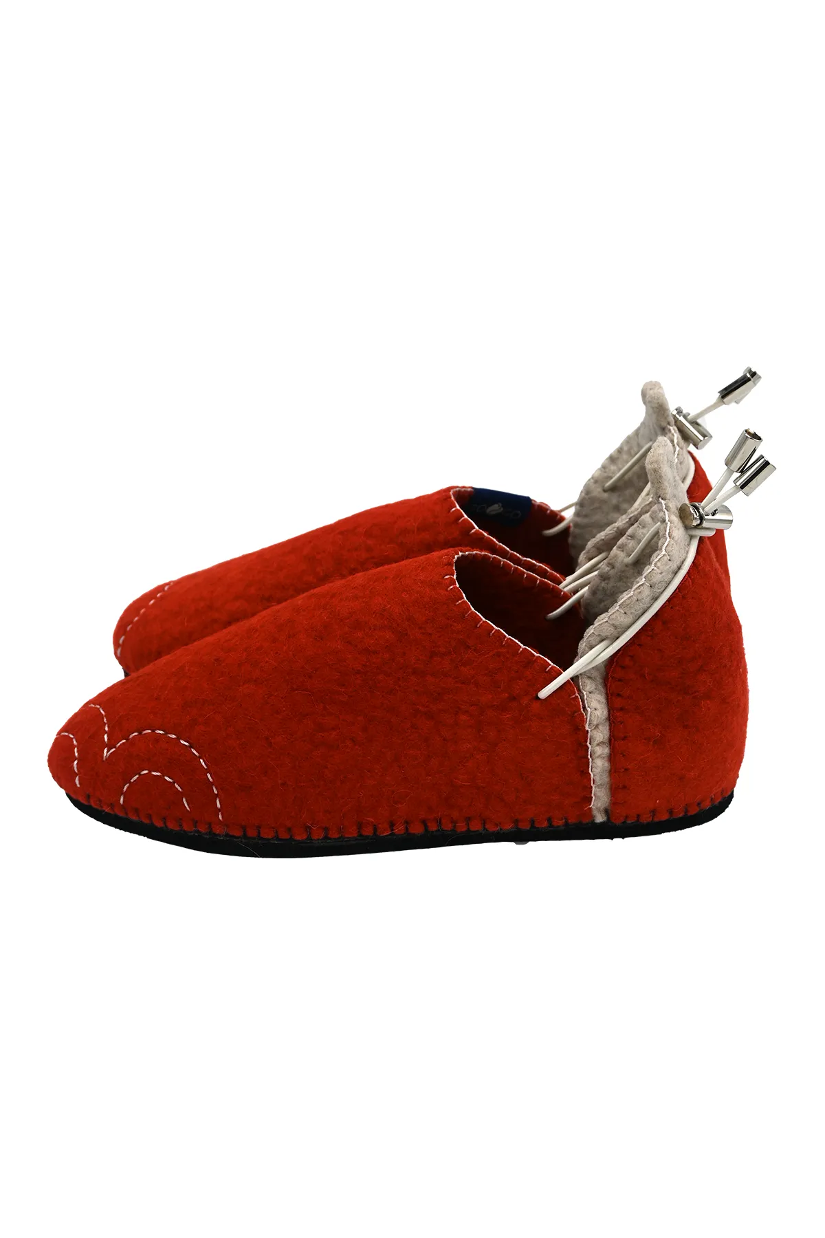 Handmade Wool Shoes Red