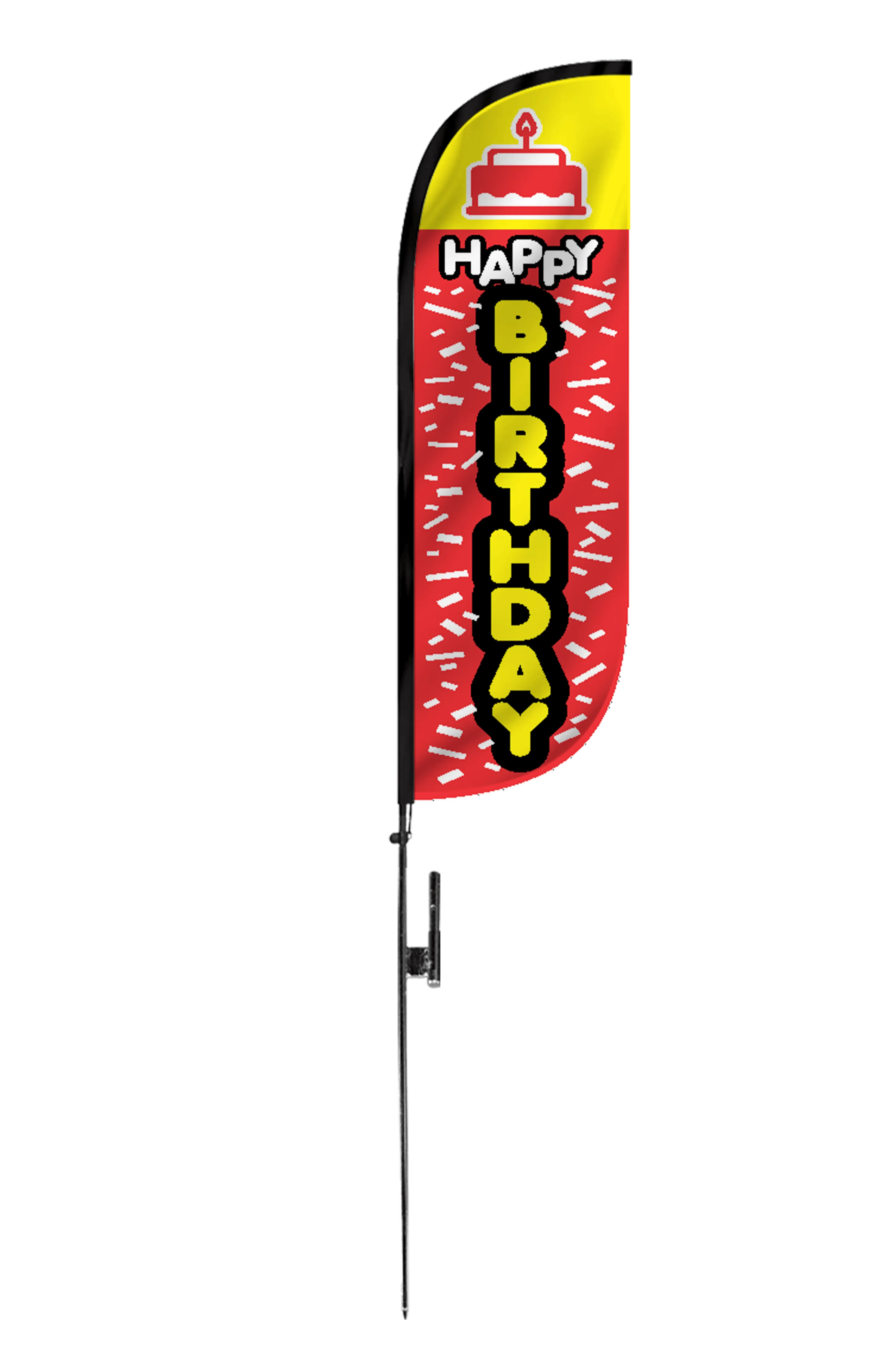 Happy Birthday Feather Flag - 5ft