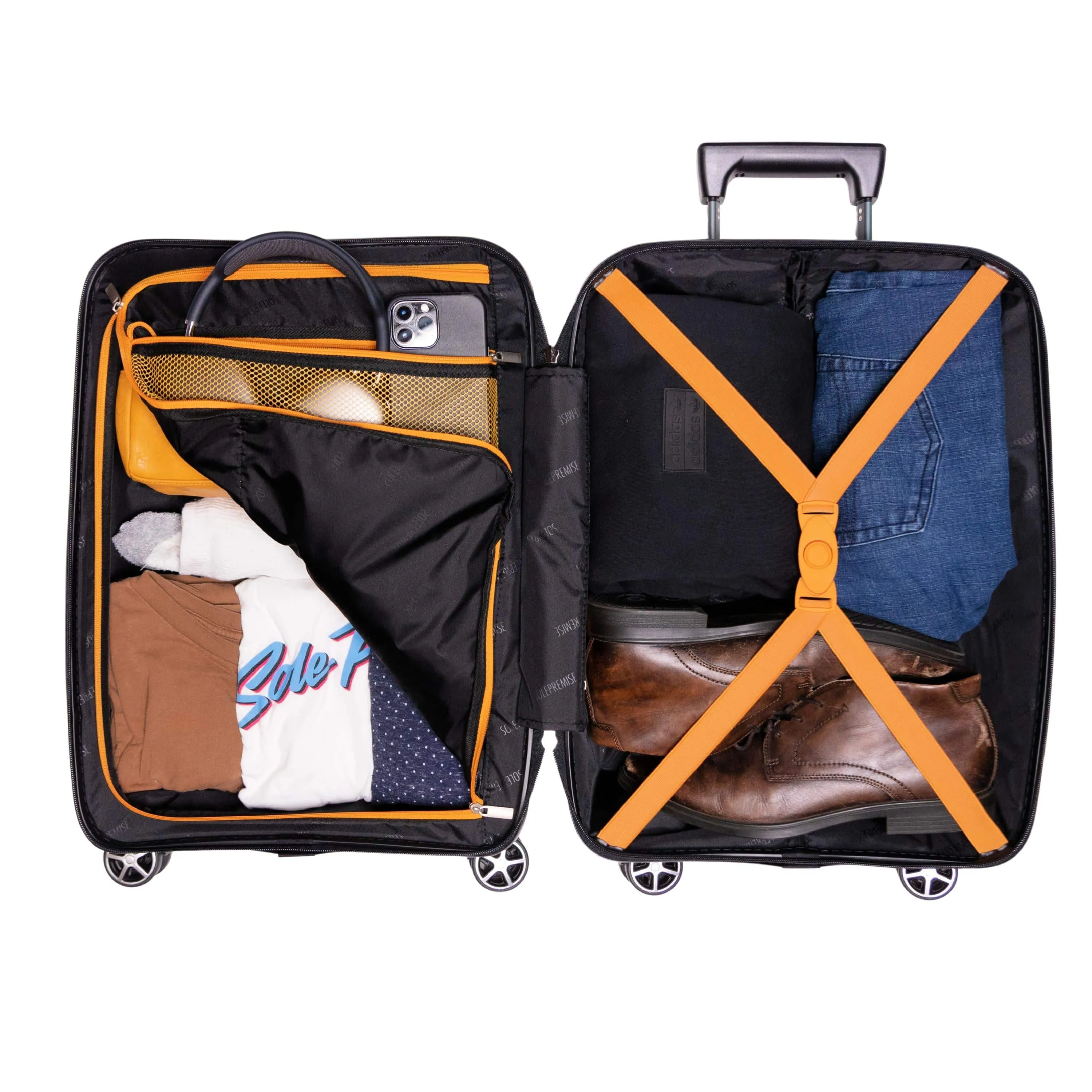 Hardcase Roller Luggage 20' with 360° Wheels & TSA Lock (Carry On)