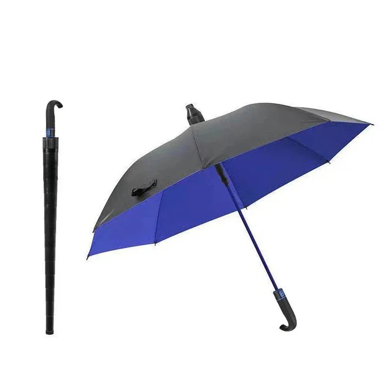 Heavy-Duty Curved Handle Rain Umbrella