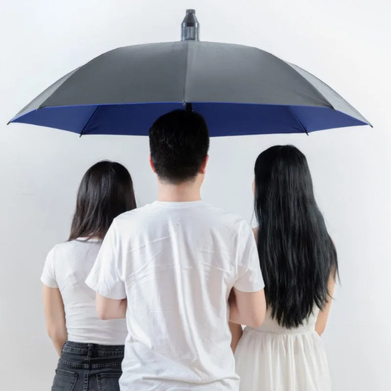 Heavy-Duty Curved Handle Rain Umbrella