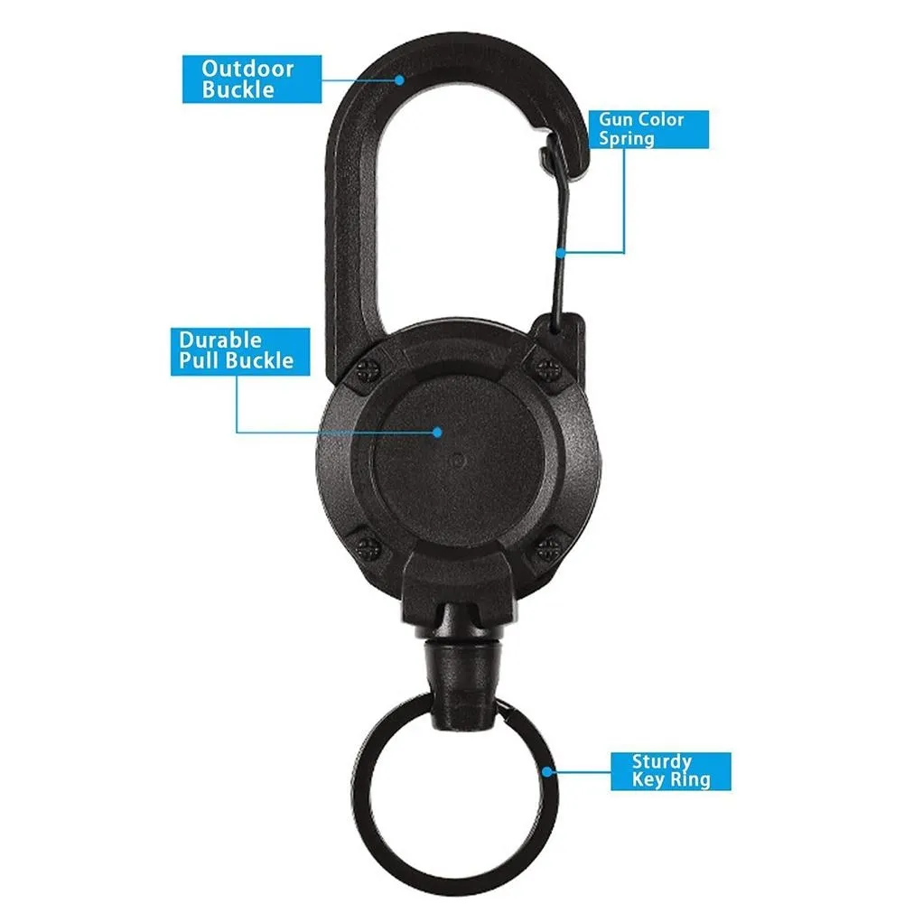 Heavy Duty Retractable Pull Practical Keychain