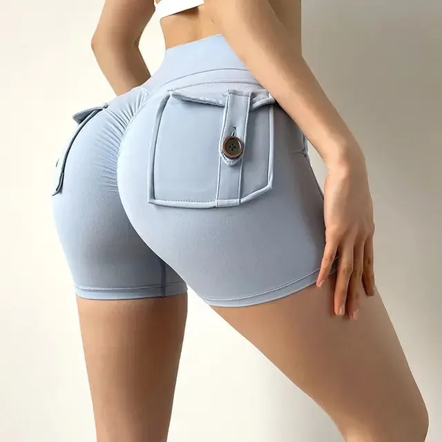 High Waist Workout Push-Up Shorts