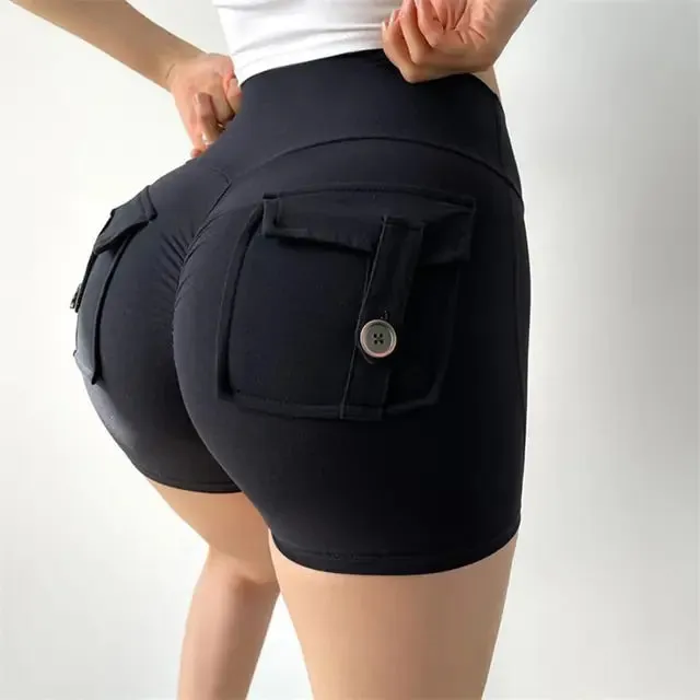 High Waist Workout Push-Up Shorts