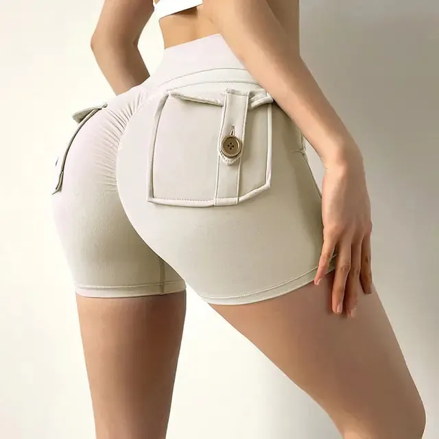 High Waist Workout Push-Up Shorts