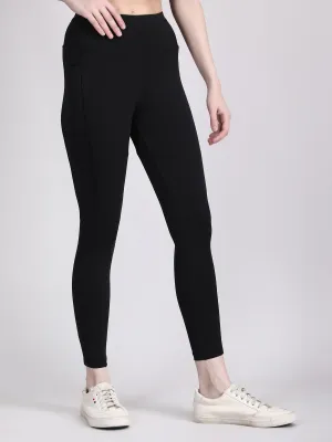 high waisted black jeggings