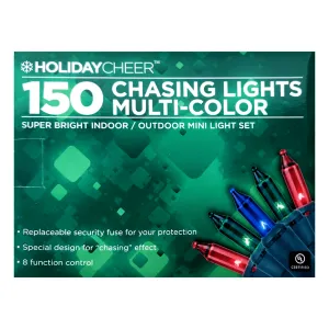 Holiday Cheer 150 Pcs. Chasing Lights Multi-Color