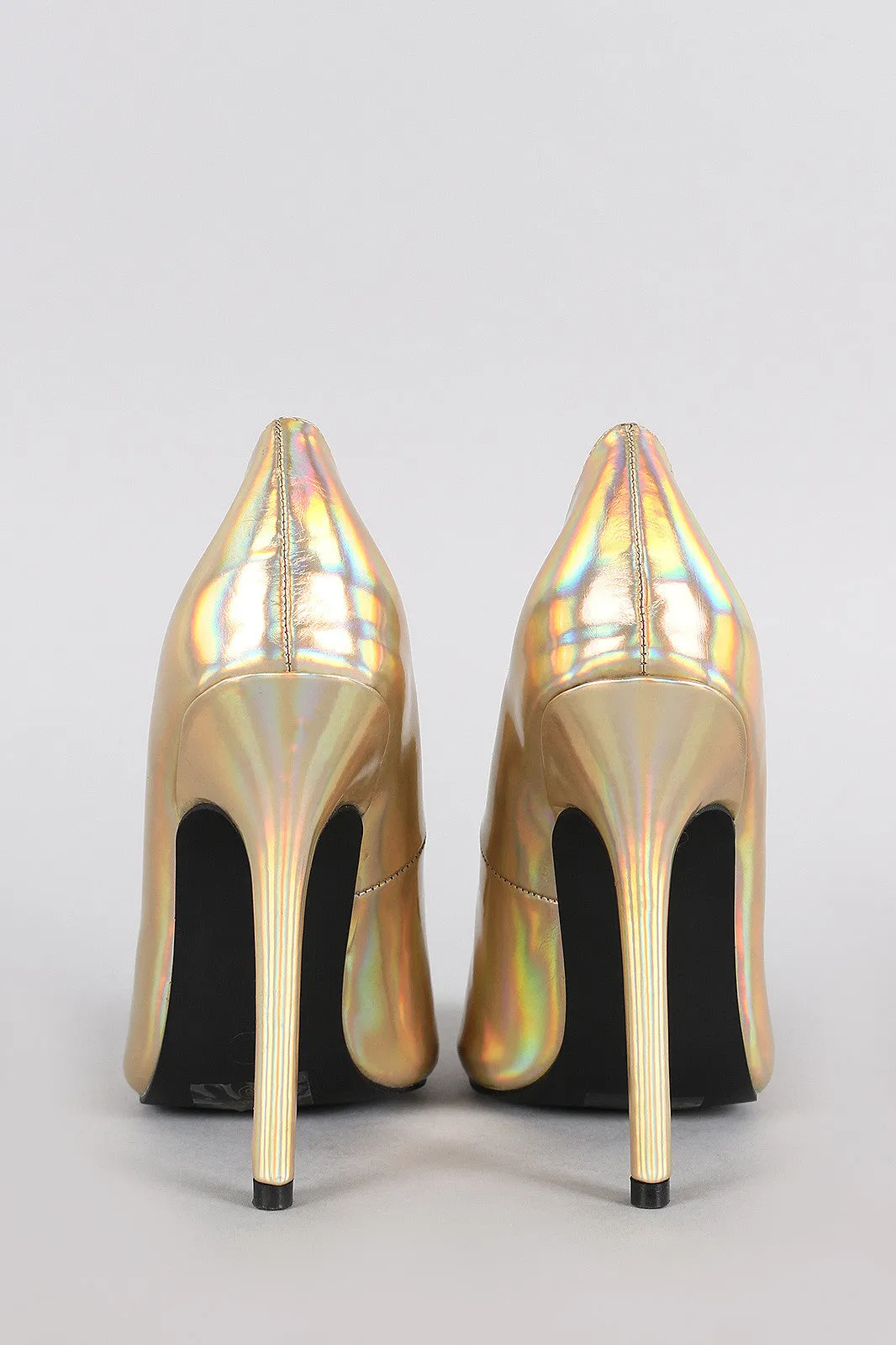 Hologram Pointy Toe Single Sole Stiletto Pump