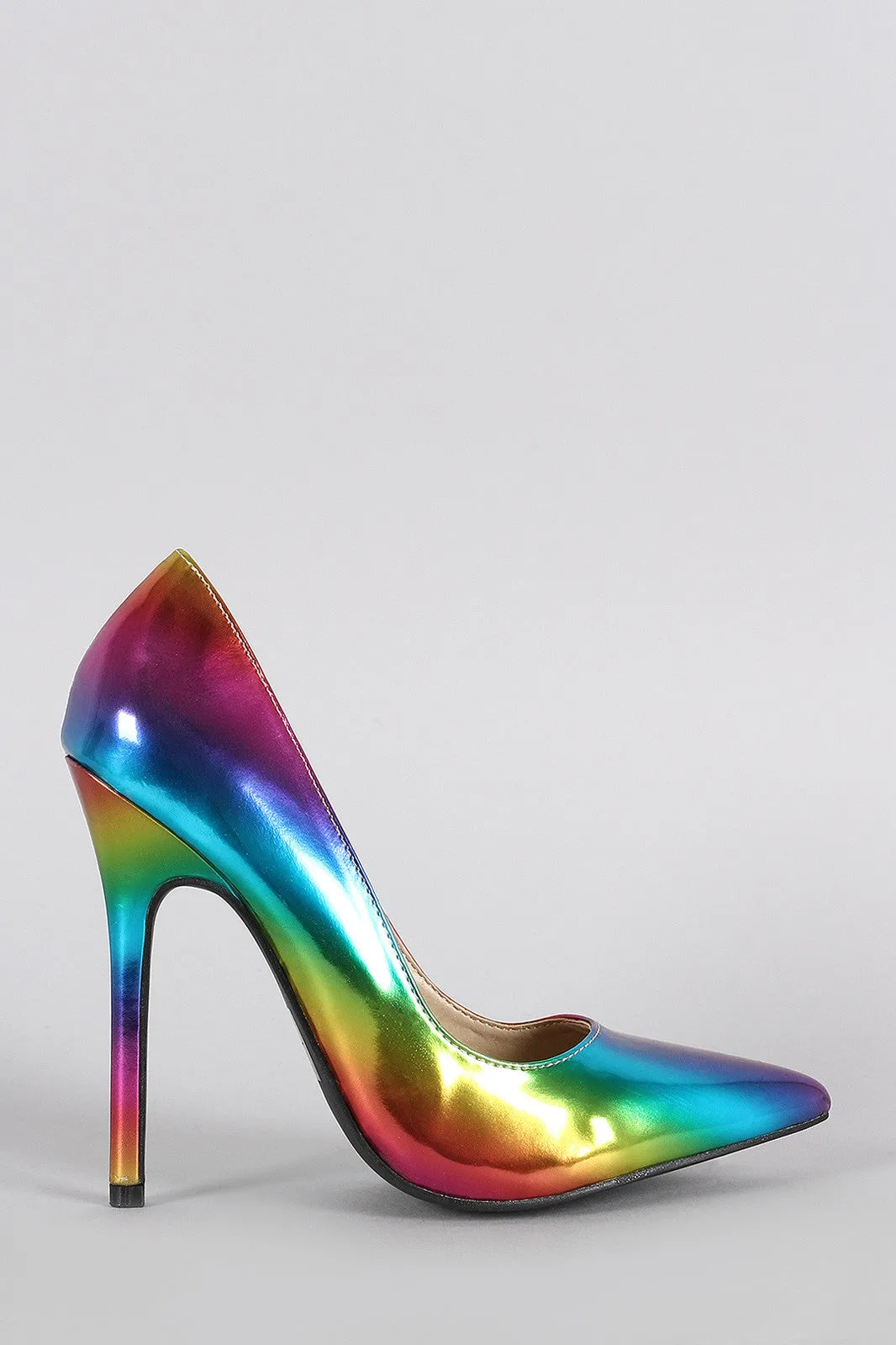 Hologram Pointy Toe Single Sole Stiletto Pump