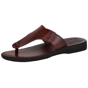 Holy Land Market Men/Women Biblical Jesus Leather Sandals/Slides From Jerusalem (Jerusalem Style IV)