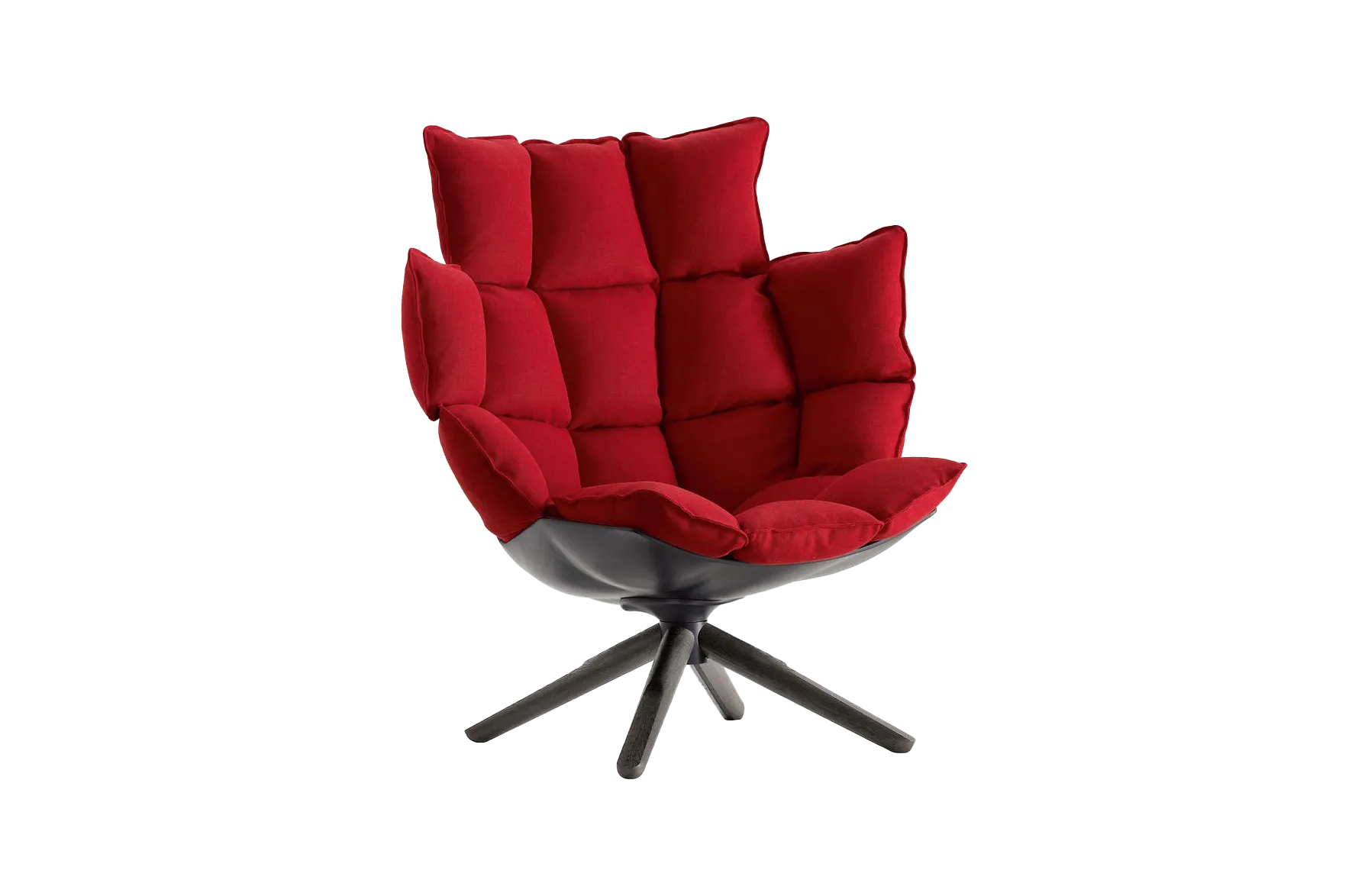 Husk Swivel Armchair with Snug Sides and Headrest