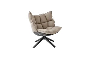 Husk Swivel Armchair with Snug Sides