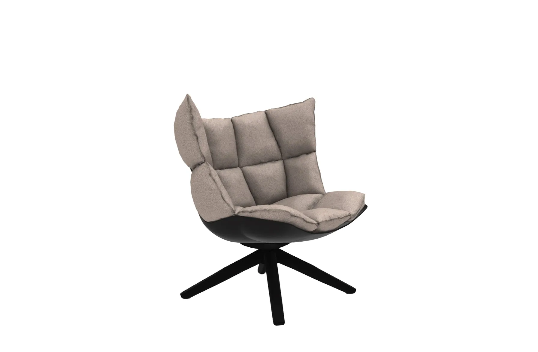 Husk Swivel Armchair with Snug Sides