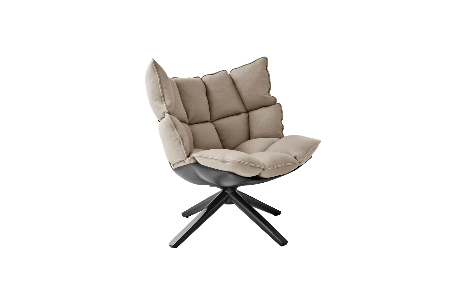 Husk Swivel Armchair with Snug Sides