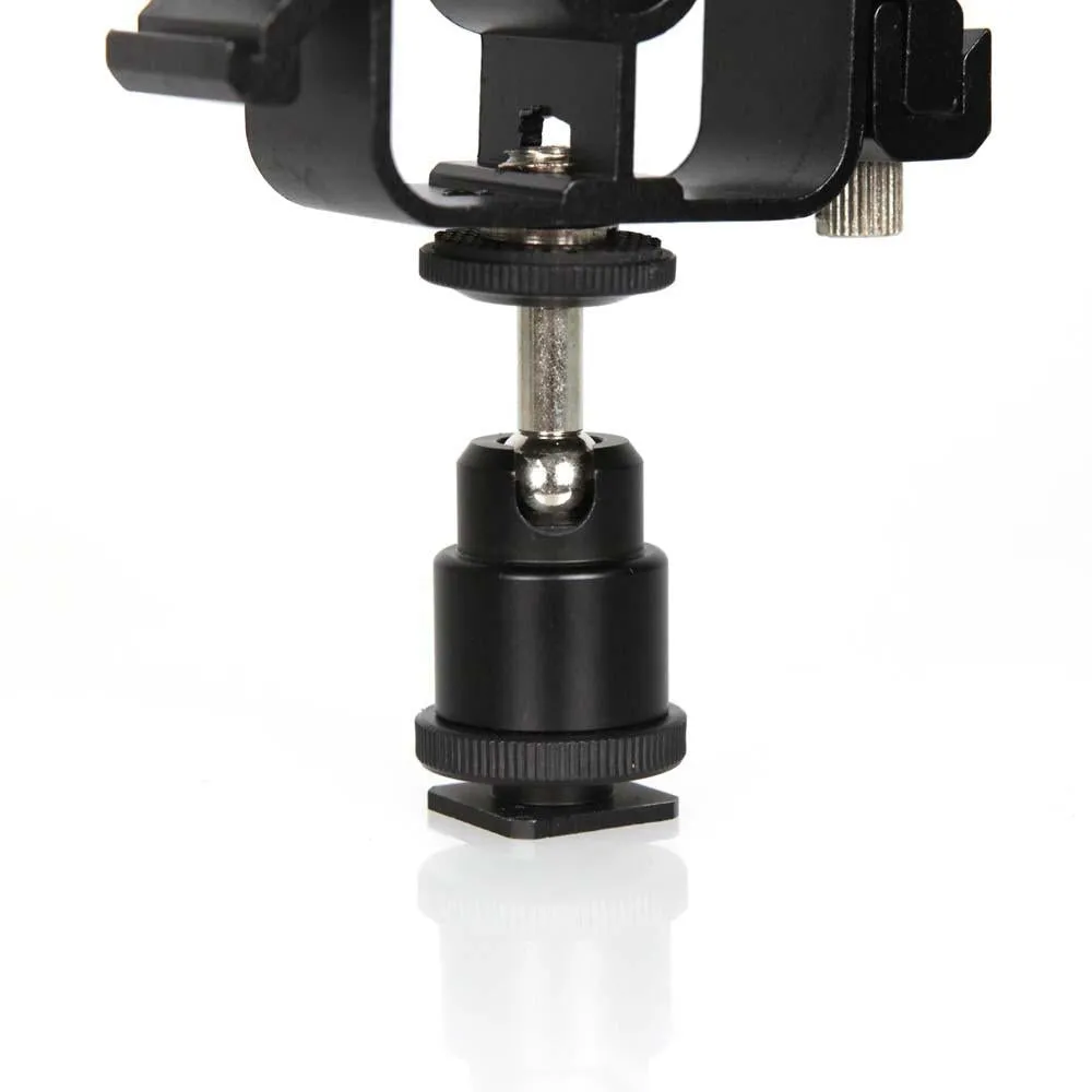 Hypop Triple Speedlite Flash Gun Ball Head Bracket Holder