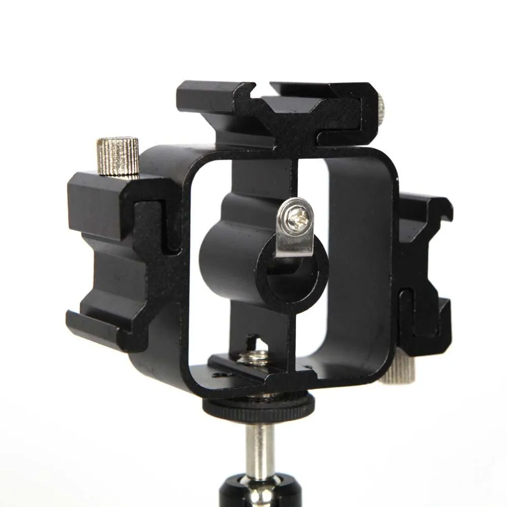 Hypop Triple Speedlite Flash Gun Ball Head Bracket Holder