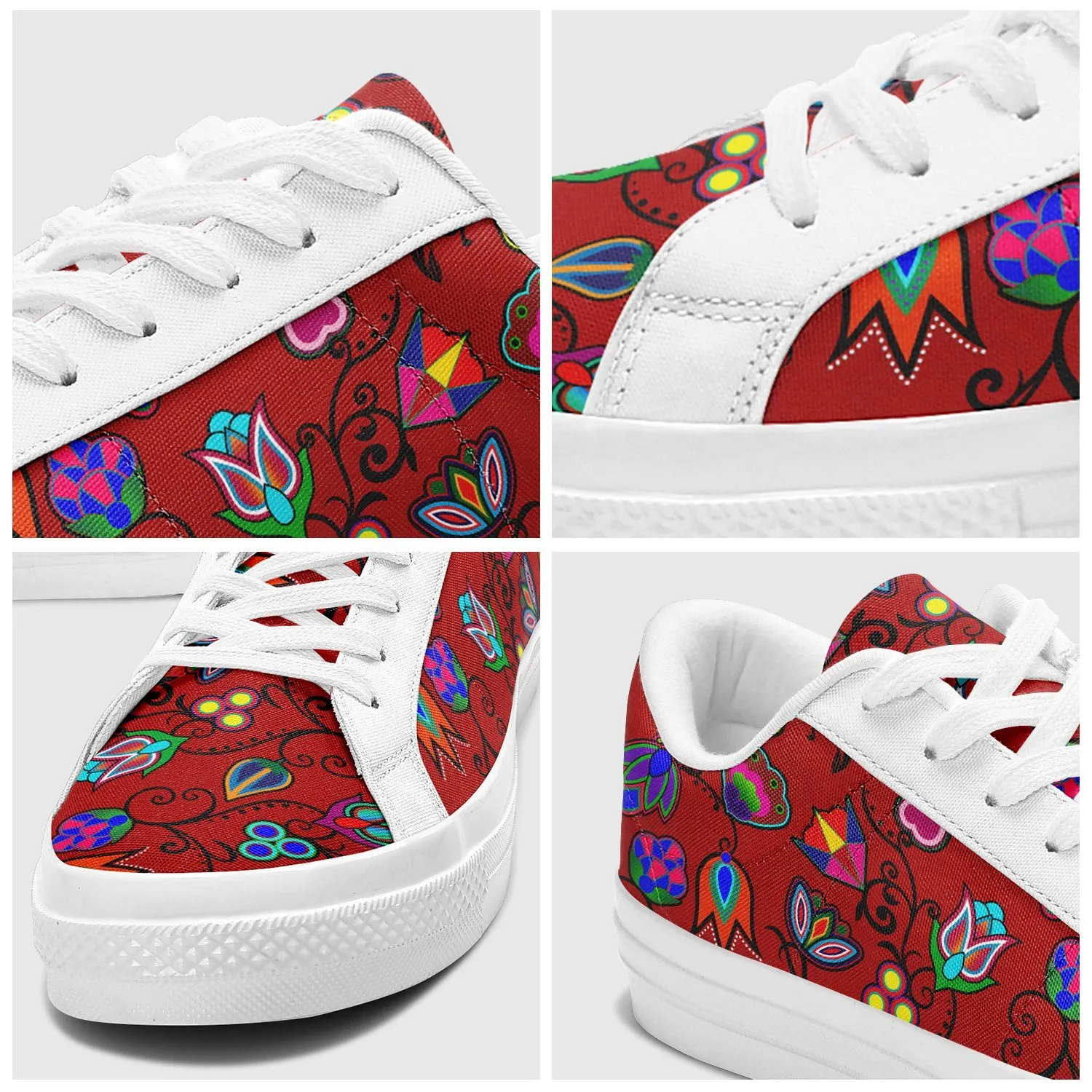 Indigenous Paisley Dahlia Aapisi Low Top Canvas Shoes White Sole