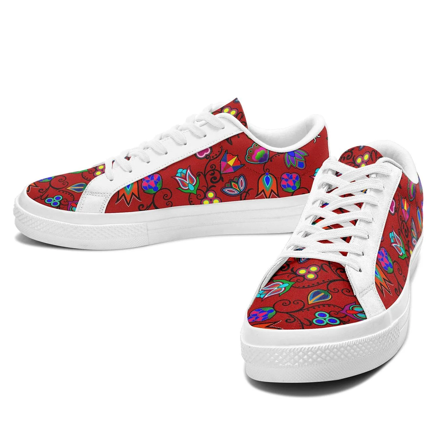 Indigenous Paisley Dahlia Aapisi Low Top Canvas Shoes White Sole