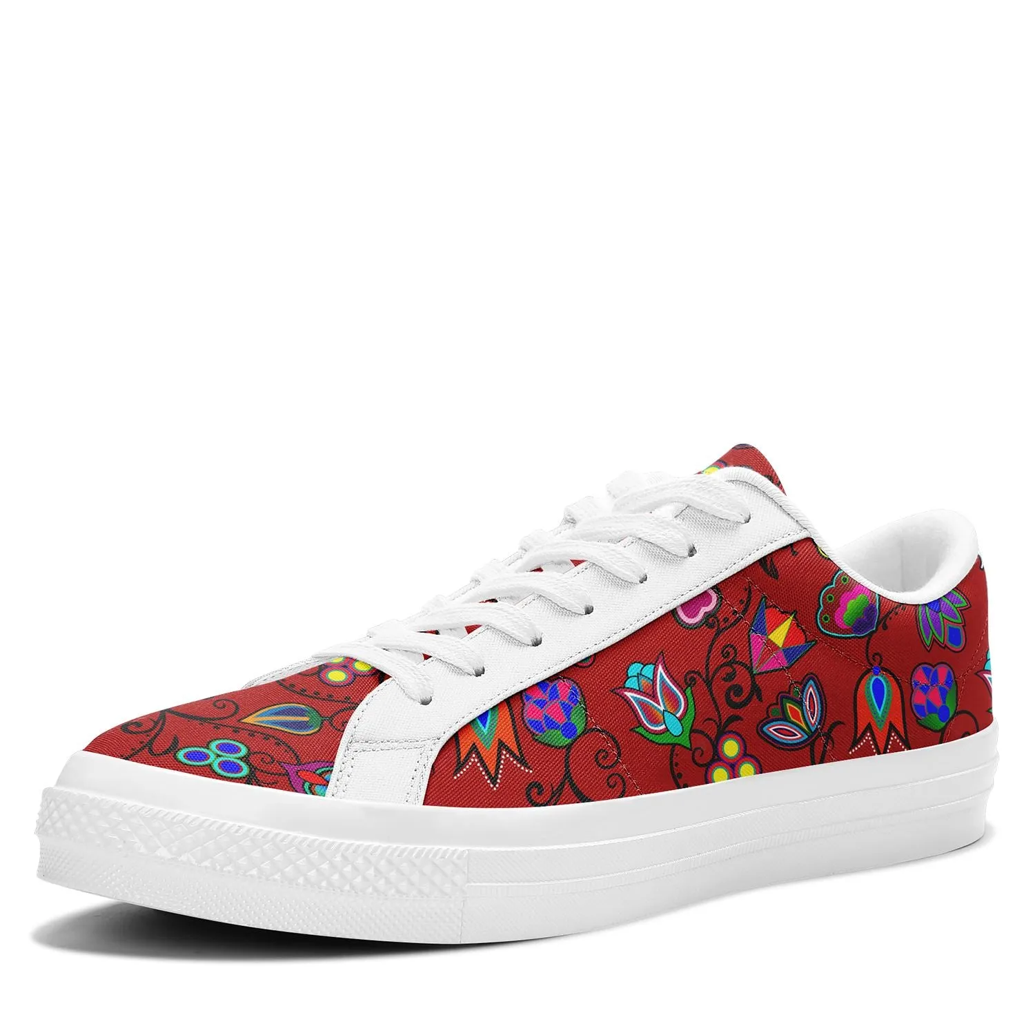 Indigenous Paisley Dahlia Aapisi Low Top Canvas Shoes White Sole