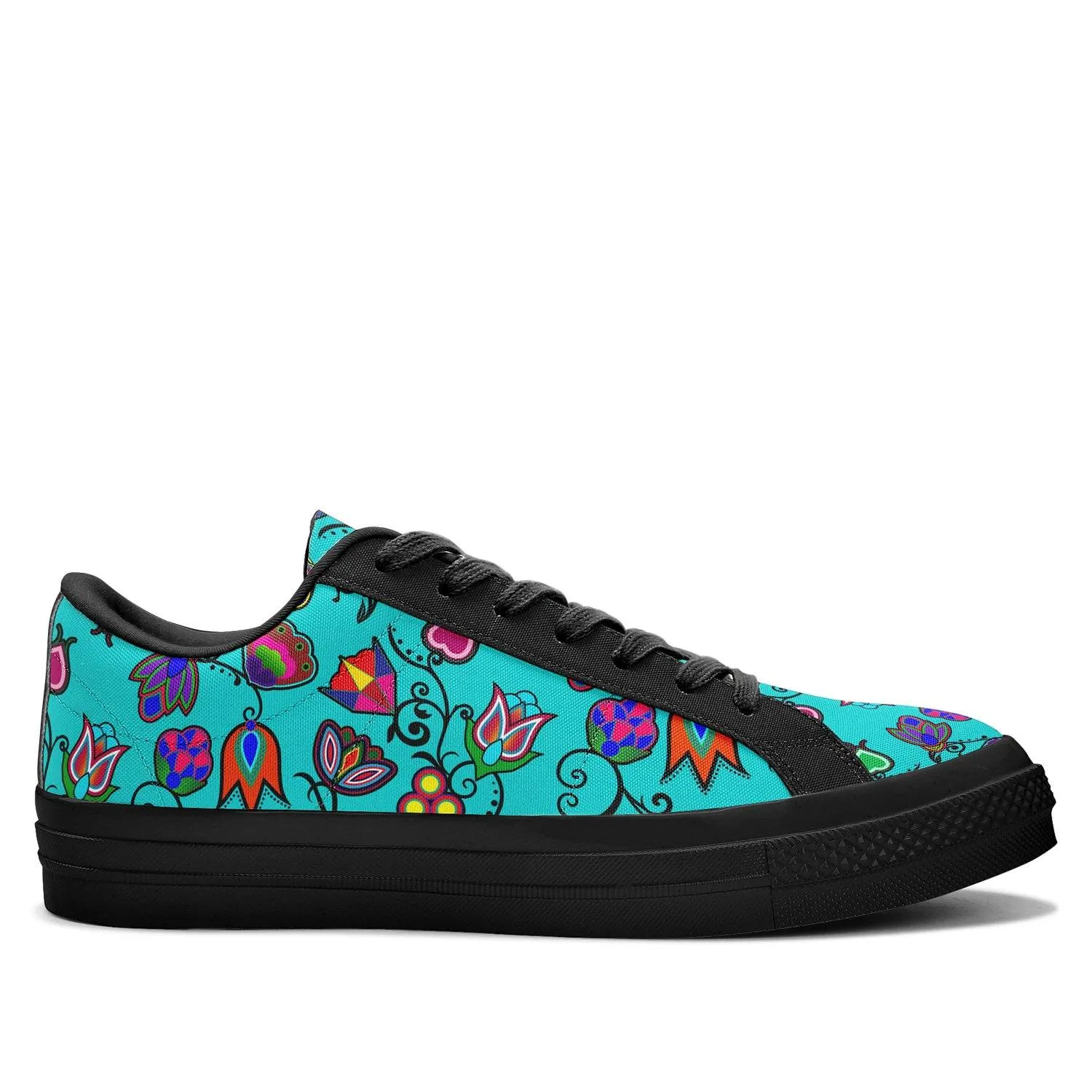 Indigenous Paisley Sky Aapisi Low Top Canvas Shoes Black Sole