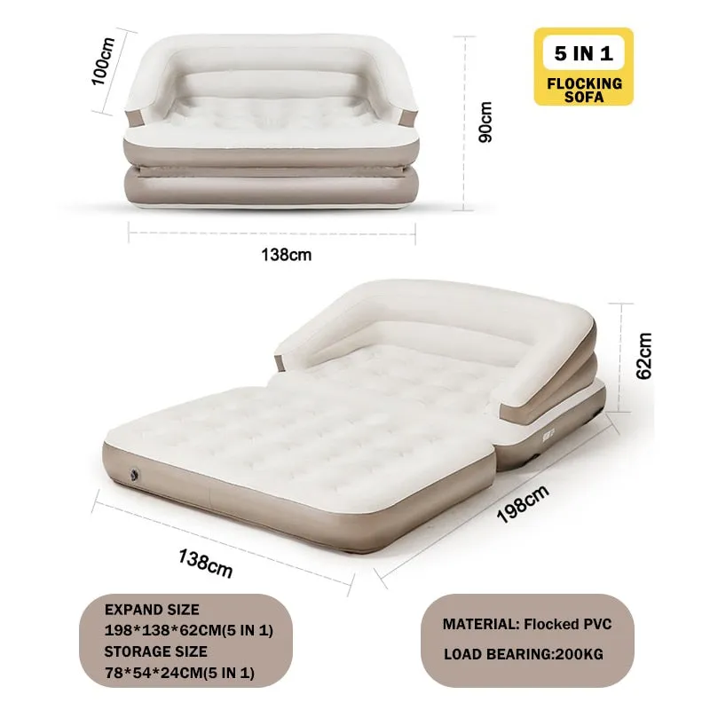 Inflatable Portable Folding Honeycomb Air Mattress