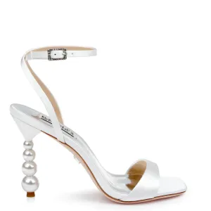 Ivette - Pearl Stiletto Heel Sandals - Soft White