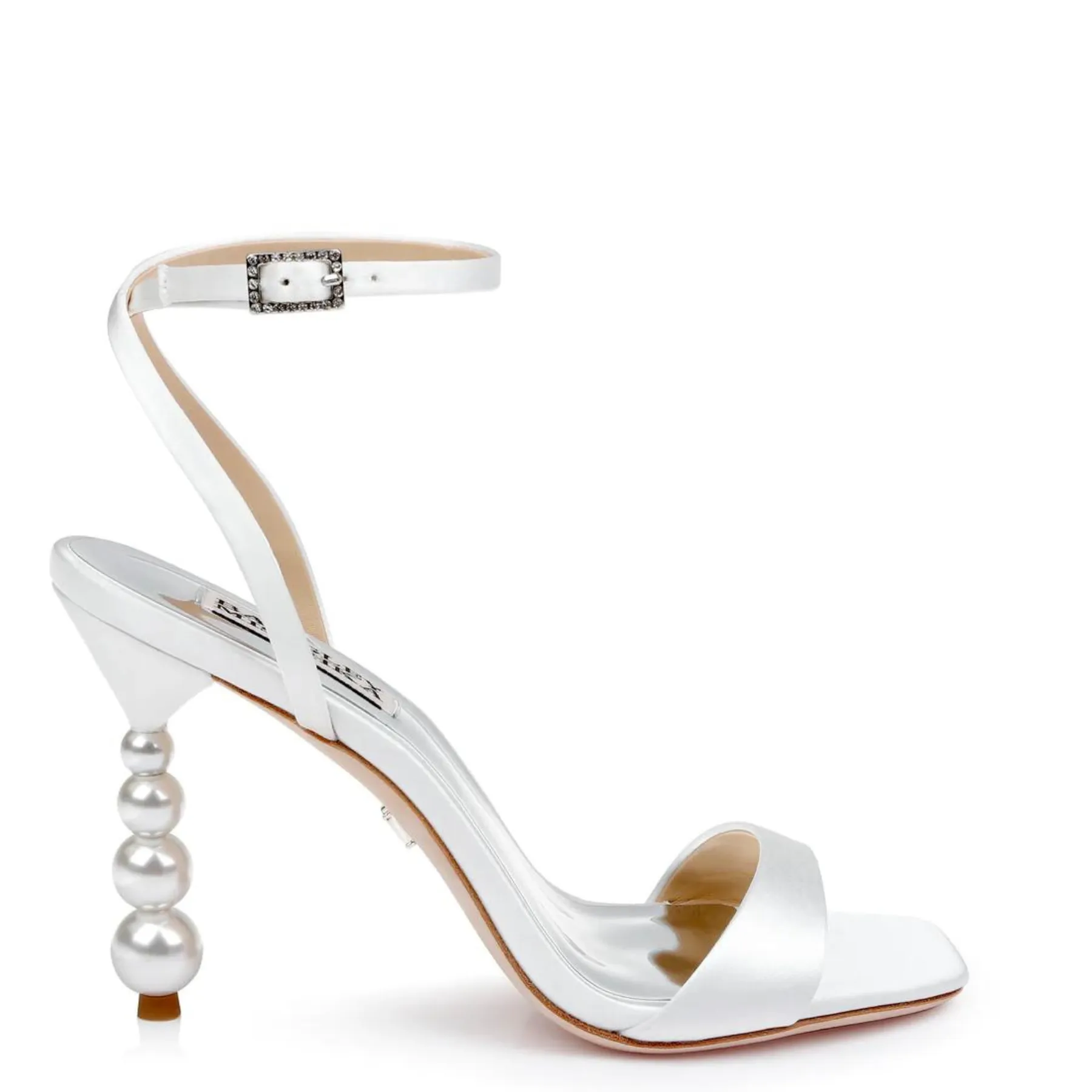 Ivette - Pearl Stiletto Heel Sandals - Soft White