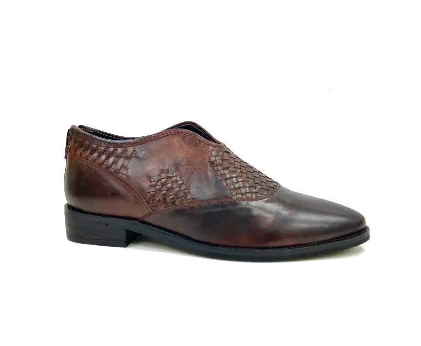 Izabella Burgundy Woven Loafer