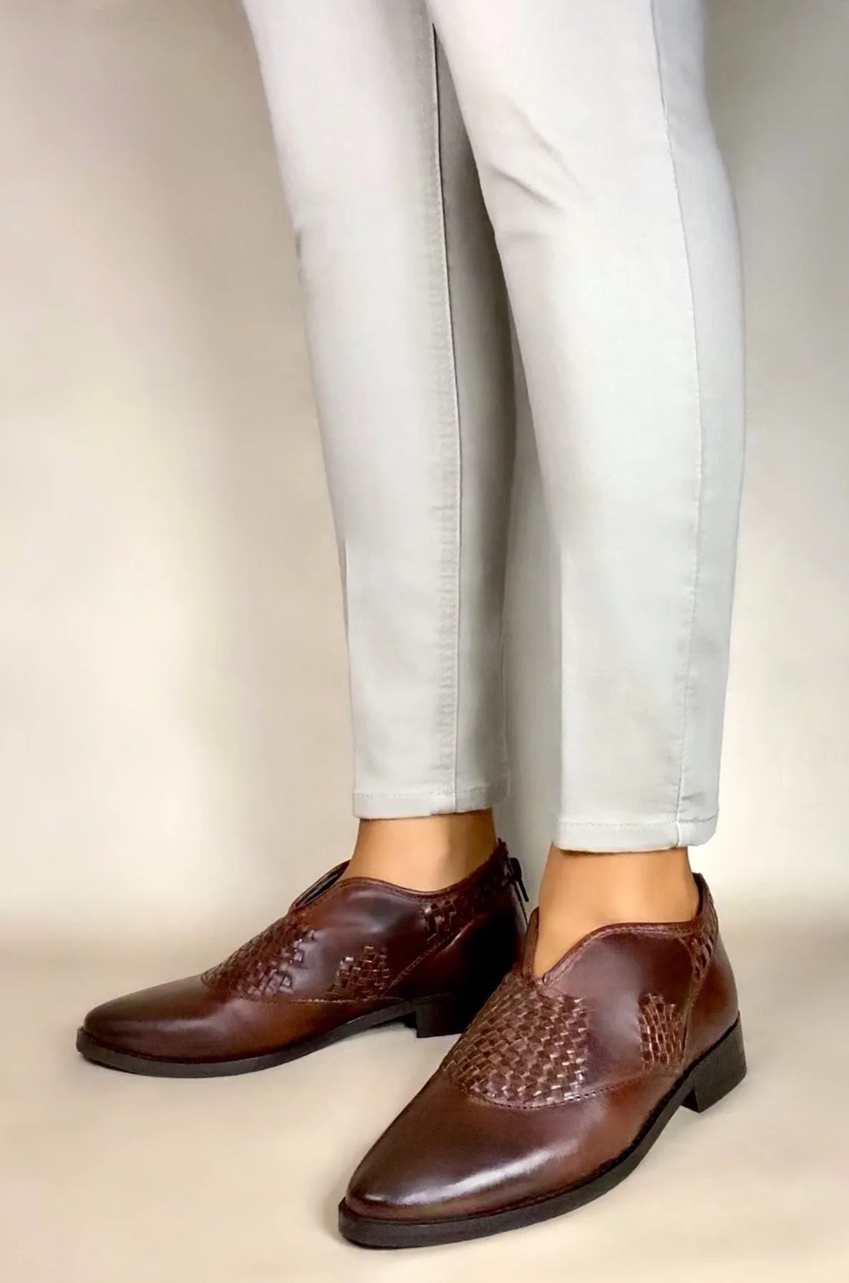 Izabella Burgundy Woven Loafer