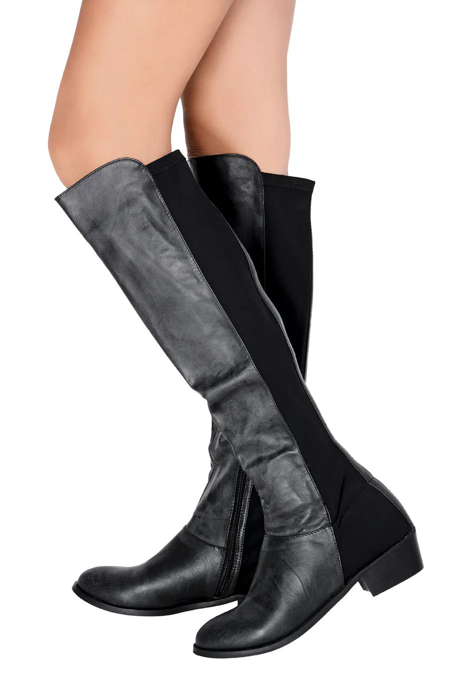 IZIDORA Black Leather Boots