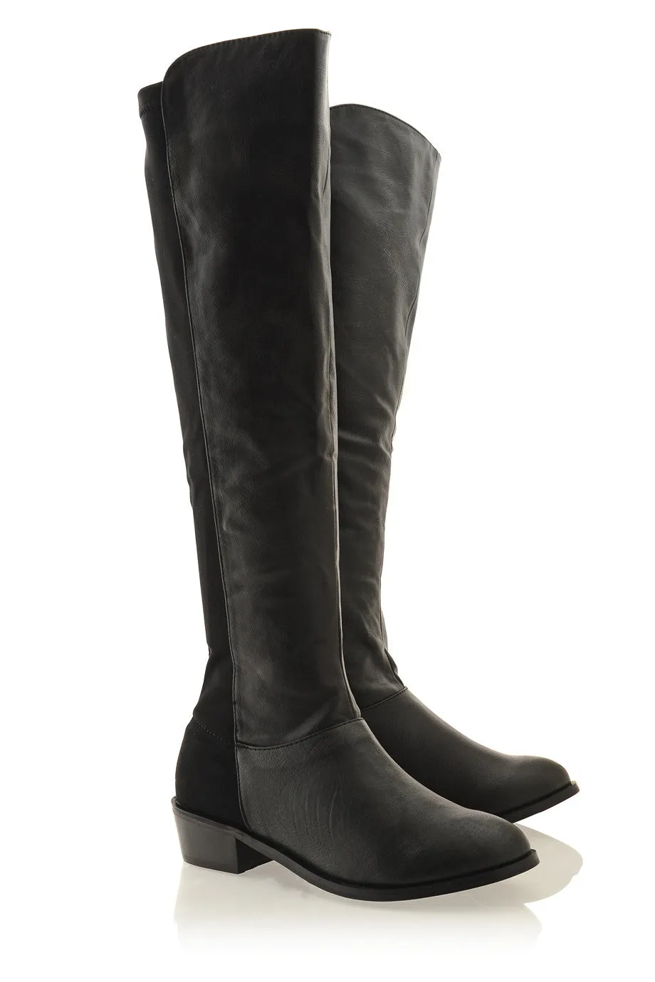 IZIDORA Black Leather Boots