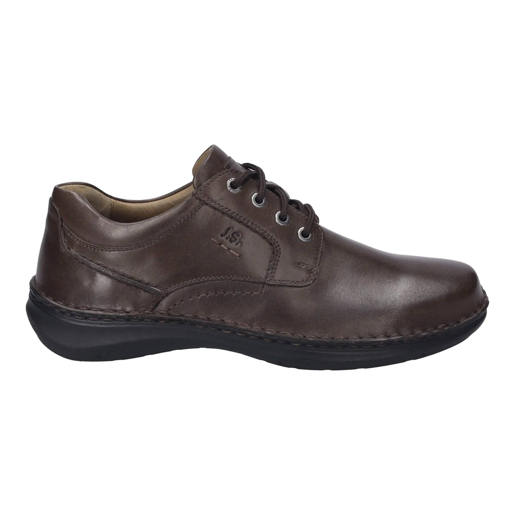 Josef Seibel New Anvers 06 Mens Wide Tobacco Brown Leather Arch Support Touch Fastening Shoes